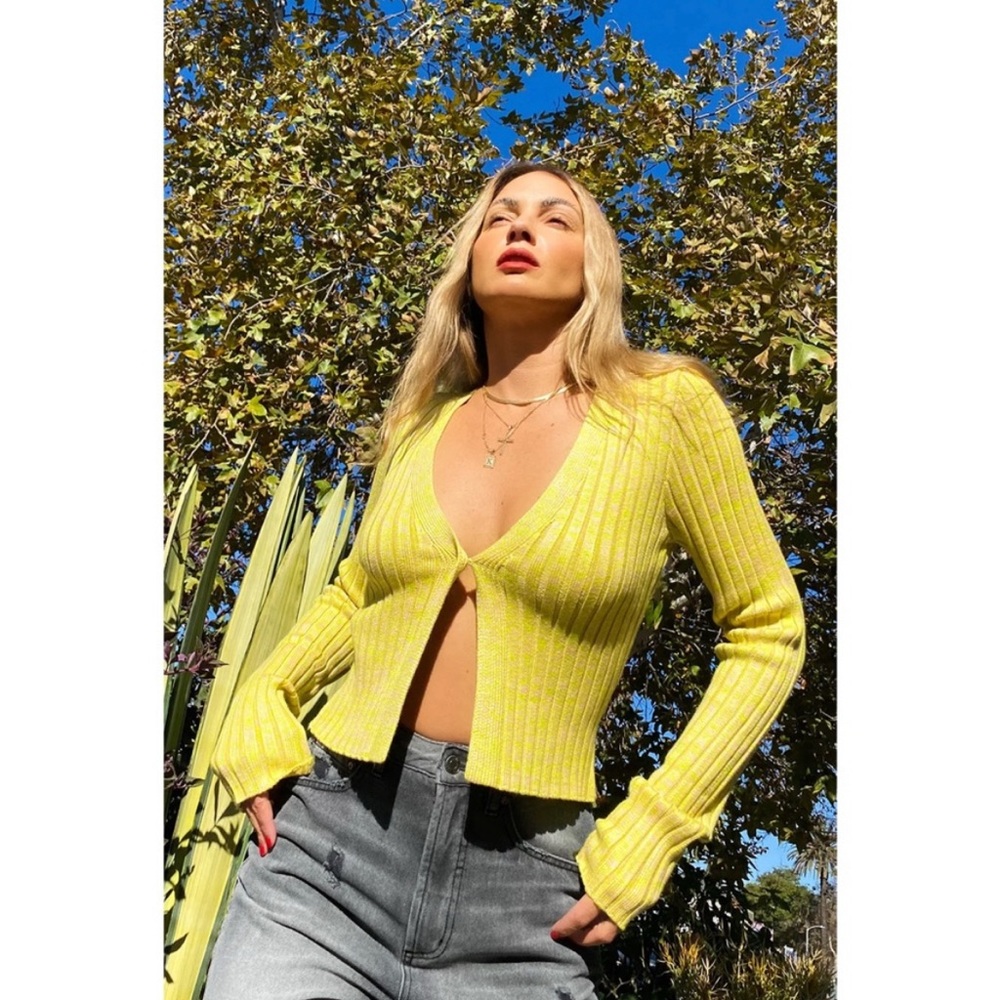 AFRM Minton Cardigan Sweater in Green